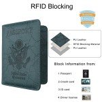 Dark Green RFID Passport Holder with Pen Slot