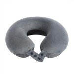 Adjustable Memory Foam Travel Neck Pillow - Grey