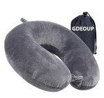 Compact Memory Foam Travel Neck Pillow (Grey)