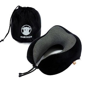 Memory Foam Travel Neck Pillow with Head Support