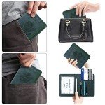 Dark Green RFID Passport Holder with Pen Slot