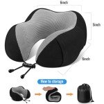 Cozy Memory Foam Travel Pillow - Black