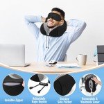 Cozy Memory Foam Travel Pillow - Black