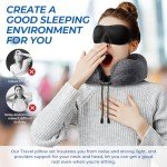 Cozy Travel Pillow Set with Eye Mask & Earplugs
