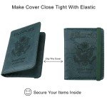 Dark Green RFID Passport Holder with Pen Slot