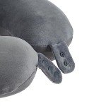 Adjustable Memory Foam Travel Neck Pillow - Grey