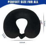 Memory Foam Travel Neck Pillow - Black