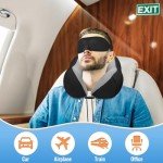 Cozy Memory Foam Travel Pillow - Black