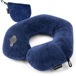 Inflatable Travel Neck Pillow with Soft Cover