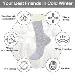 Clothclose 5 Pairs Wool Socks - Warm Wool Socks For Women/Men, Super Soft Crew Socks Boot Socks, Thick Knit Cozy Socks