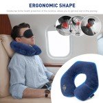 Inflatable Travel Neck Pillow with Soft Cover