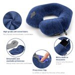 Inflatable Travel Neck Pillow with Soft Cover