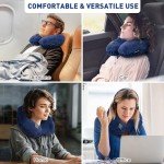 Inflatable Travel Neck Pillow with Soft Cover