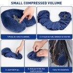 Inflatable Travel Neck Pillow with Soft Cover