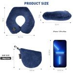 Inflatable Travel Neck Pillow with Soft Cover