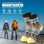 besky 5 Pairs Winter Wool Socks Women, Knit Thick Wool Soft Warm and Breathable Cozy Socks for Womens, Mountain Climbing, Skiing - Christmas Gifts