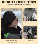 Stuffable Neck Pillow with Hood for Travel