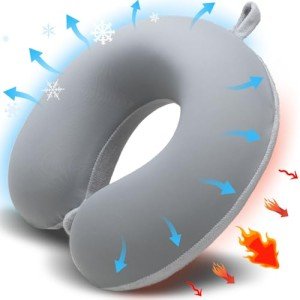 Memory Foam Travel Pillow - Grey U Shape