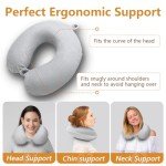 Memory Foam Travel Pillow - Grey U Shape