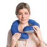 Travelon Wrap-n-Rest Travel Pillow, Cobalt/Gray