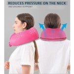 Adjustable Memory Foam Travel Neck Pillow - Rose Red