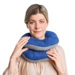 Travelon Wrap-n-Rest Travel Pillow, Cobalt/Gray