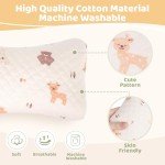 Mini Travel Pillow - Machine Washable, Pink Deer