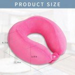 Adjustable Memory Foam Travel Neck Pillow - Rose Red
