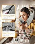 Adjustable Travel Neck Pillow with Storage Bag