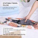 Stuffable Travel Pillow Cover with Snap Strap