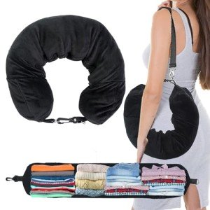Stuffable Travel Pillow for Carry-On Essentials