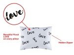 Toddler Love Print Travel Pillow Cover 15"x20