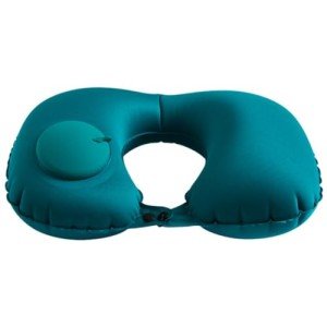Peacock Green Inflatable Travel Neck Pillow