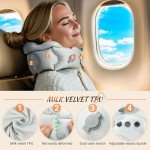 Inflatable Travel Neck Pillow with Eye Masks
