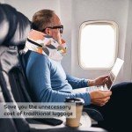 Stuffable Travel Pillow Cover with Snap Strap