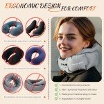 Inflatable Travel Neck Pillow with Eye Masks