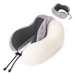 Comfy U-Shaped Neck Pillow Cover - Gray