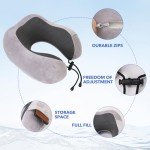 Comfy U-Shaped Neck Pillow Cover - Gray