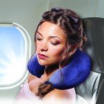 Blue Washable Neck Pillow Cover for Travel
