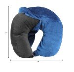 Blue Washable Neck Pillow Cover for Travel