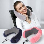 Comfy U-Shaped Neck Pillow Cover - Gray