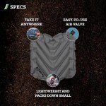 Klymit Lightweight Inflatable Travel Cushion - Gray