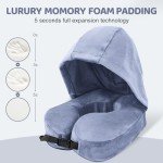 Cozy Neck Pillow with Hood & Earplugs