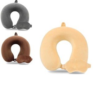 Memory Foam Travel Pillow Set with Eye Mask
