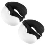 2 Pack Travel Neck Pillow Covers - Soft & Washable
