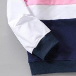Vitalique Womens Sweatshirts Oversized Crew Neck Pullover Casual Hoodie Fleece 2024 Trendy Fall Outfits Clothes S Blue-pink