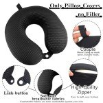 2 Pack Travel Neck Pillow Covers - Soft & Washable