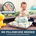Dino Toddler Pillow with Case - 14x19 Inches