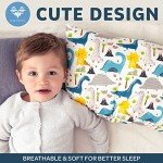 Dino Toddler Pillow with Case - 14x19 Inches