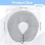 2 Pack Soft U-Shaped Neck Pillow Covers
